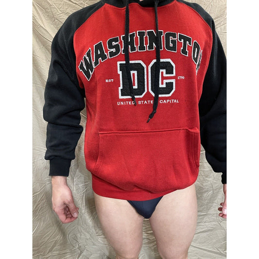 Men's DC large washington Dc red pullover hoodie