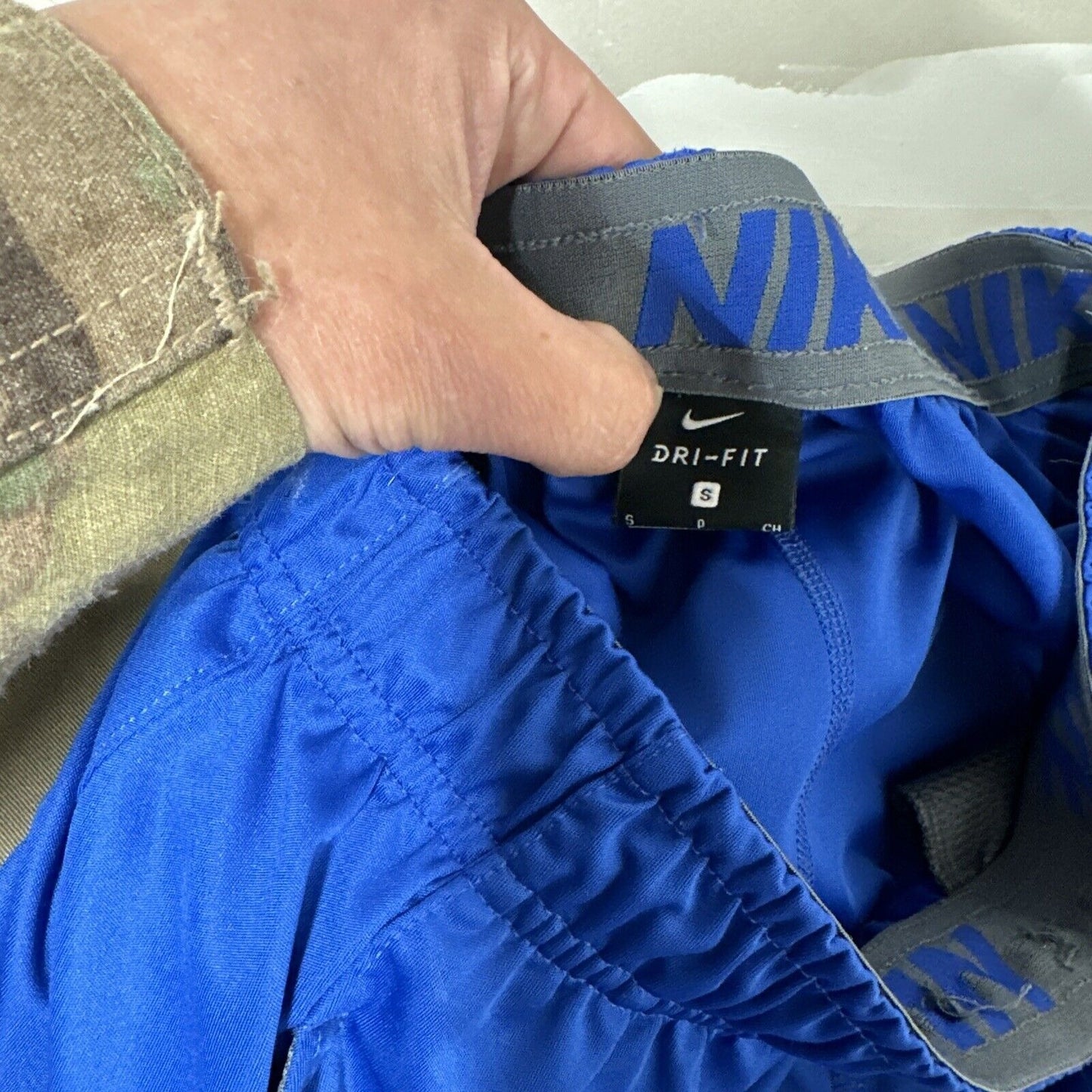 Men’s Air Force Blue Nike Dri Fit Small Workout Shorts