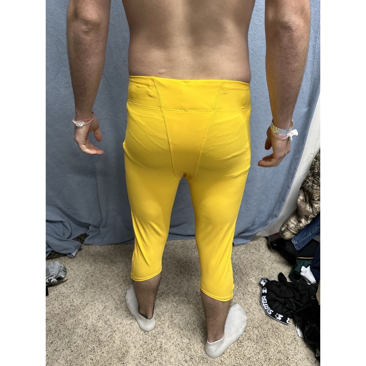 Men’s Rawlings Football Pants Yellow Medium Nylon Spandex