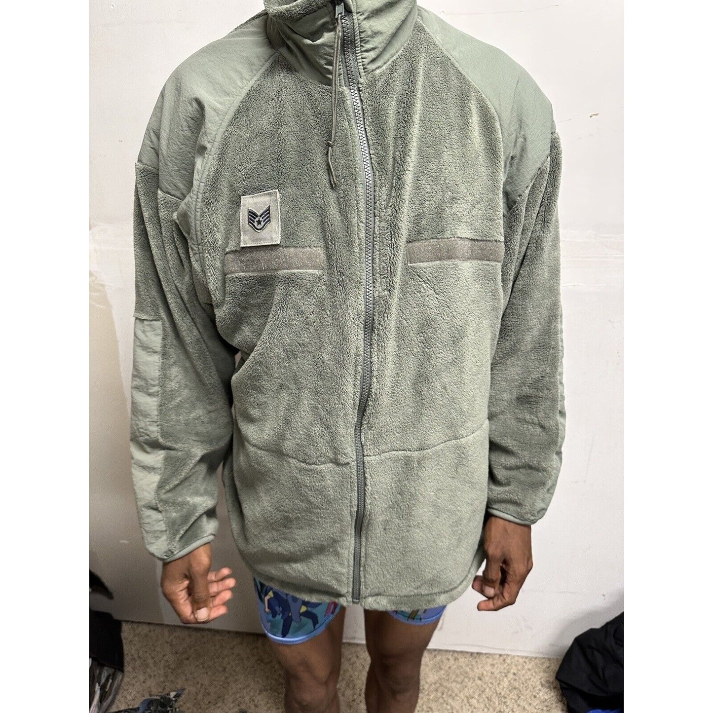Men’s Sage Green Civil Air Patrol Large Regular USAF Uniform Cold Weather Fleece