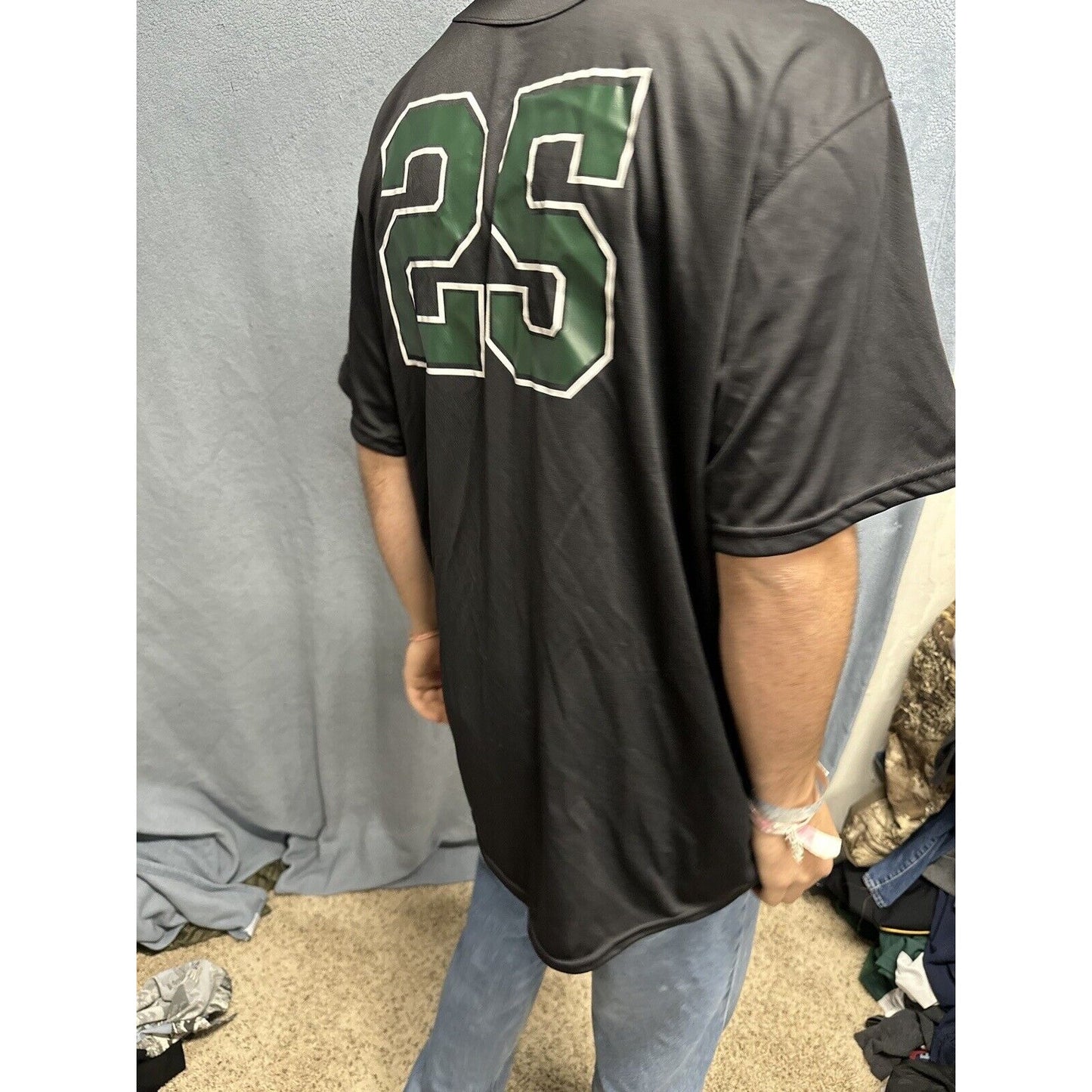 Men’s Augusta Sportswear Black Large Eagles Baseball Jersey