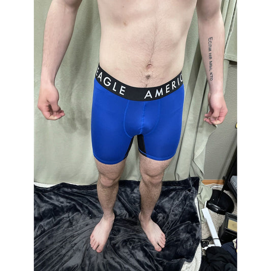 Men’s Royal Blue American Eagle Flex Mesh Compression Shorts Medium New