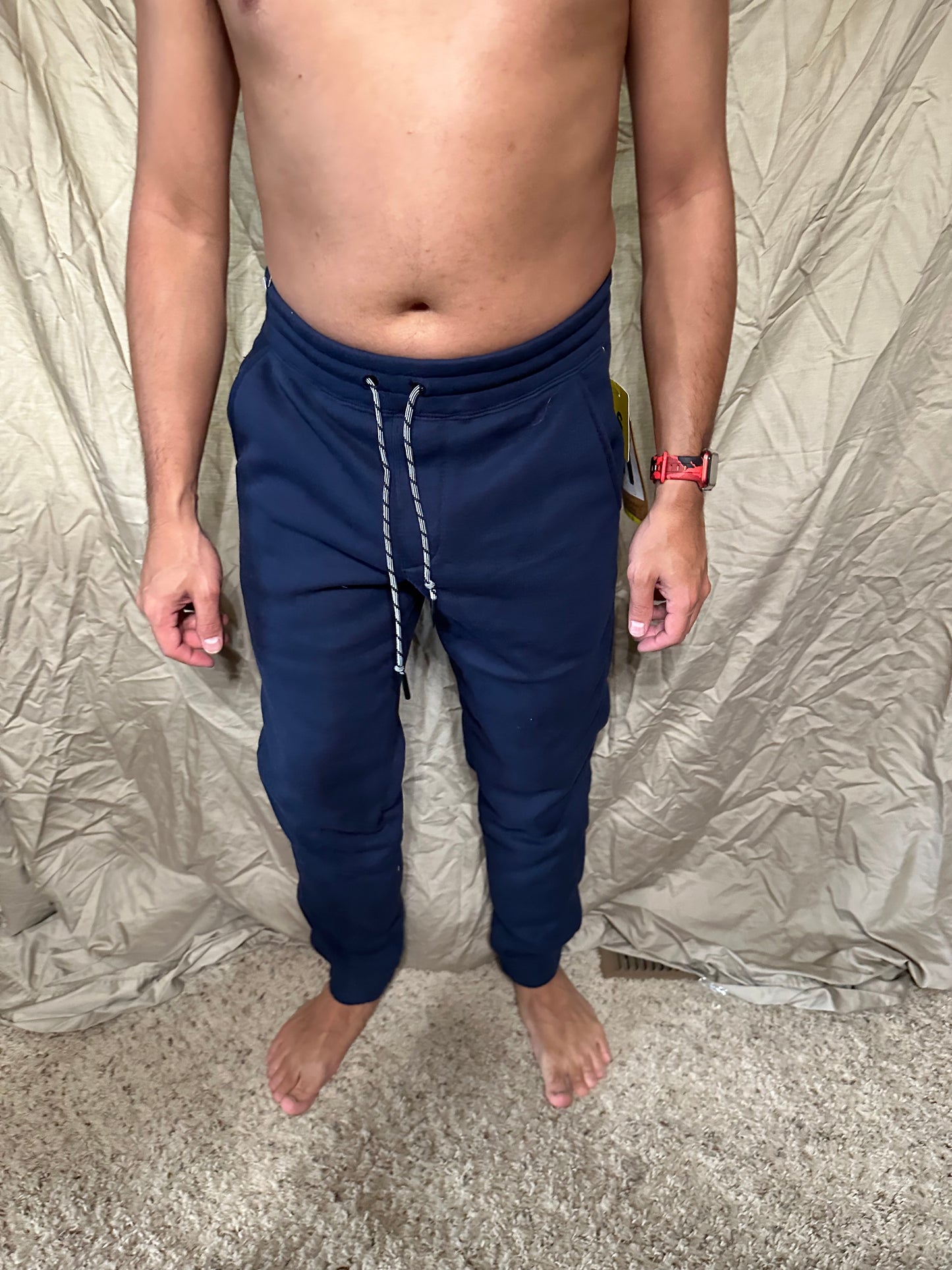 Men’s small navy blue weatherproof vintage rimrock jogger fleece lined sweat pants new with tags