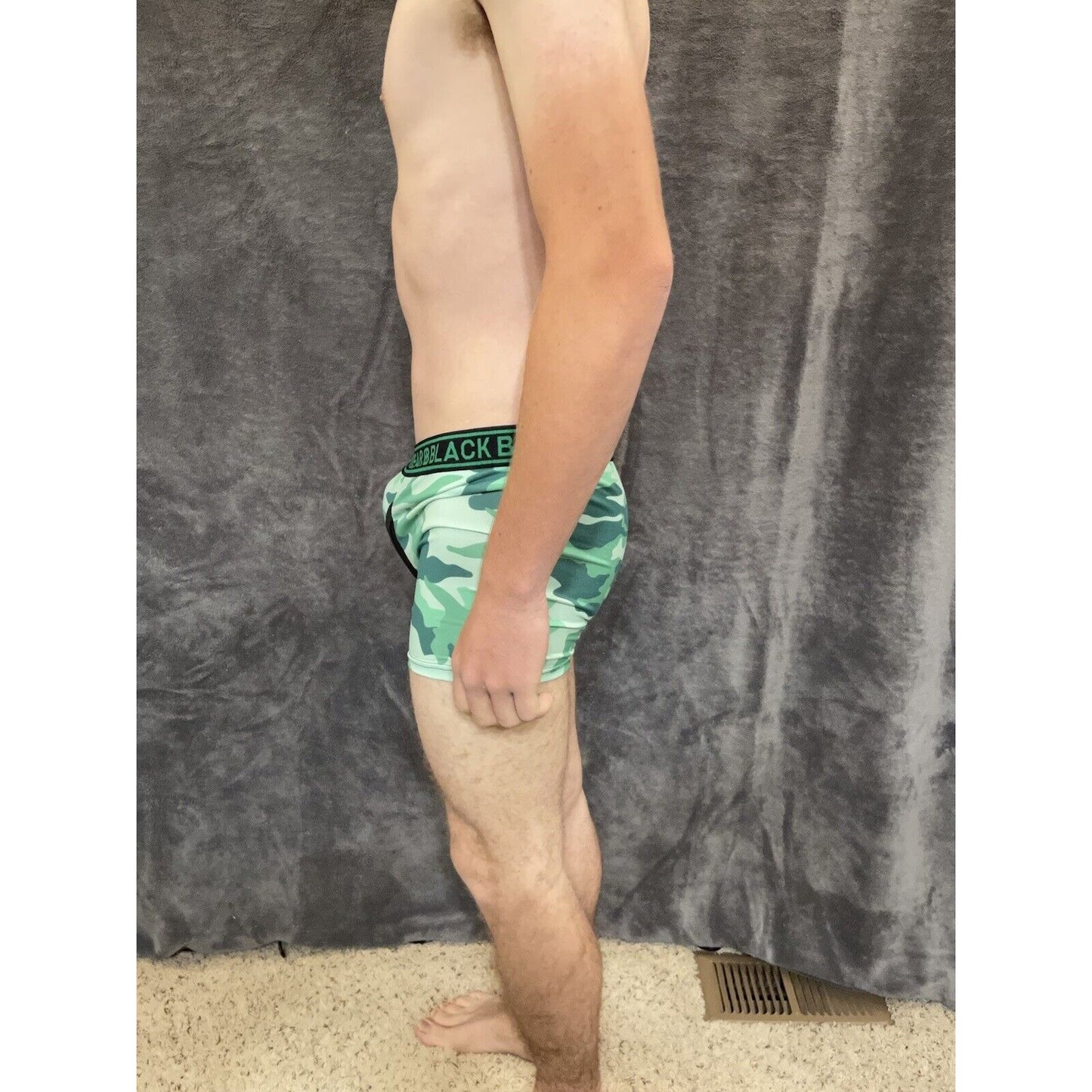 men's medium athletic trunk style black bear boxer brief Green Camo