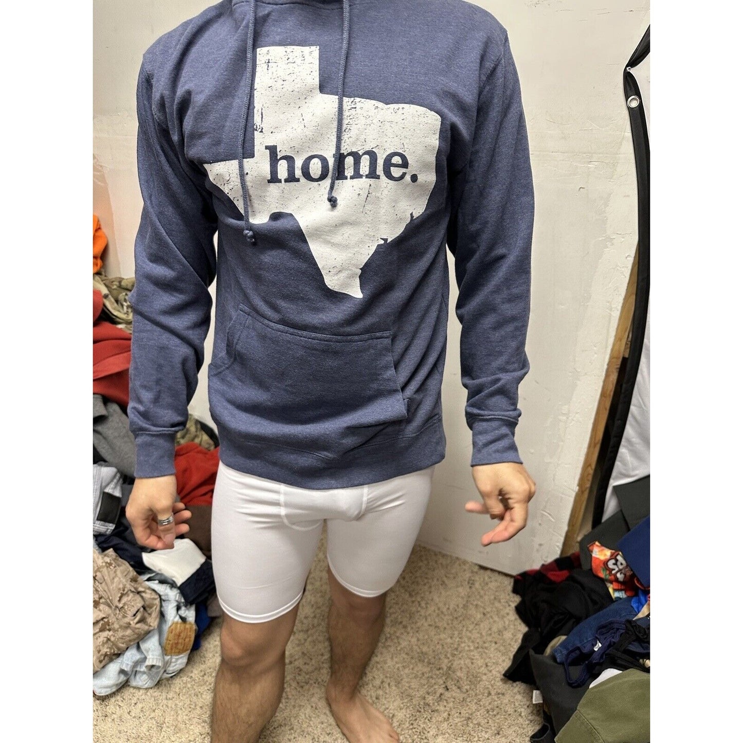 Men’s Blue Texas Home Hoodie Fits Like A Small Medium