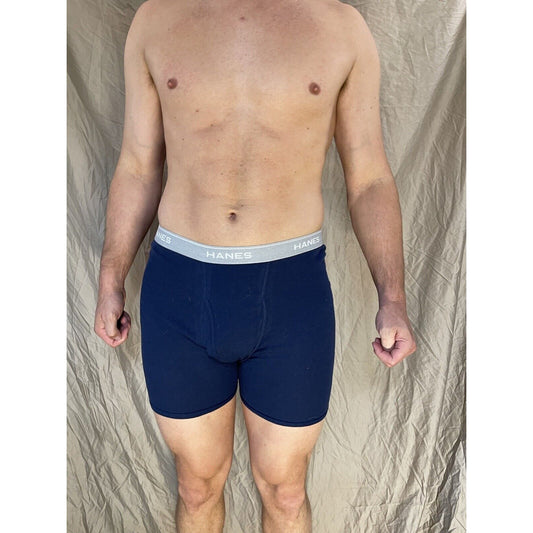 men's Large  hanes Dark blue boxer brief Comfort Flex