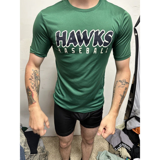 Men’s Small Green A4 Hawks Baseball Shirt Jersey