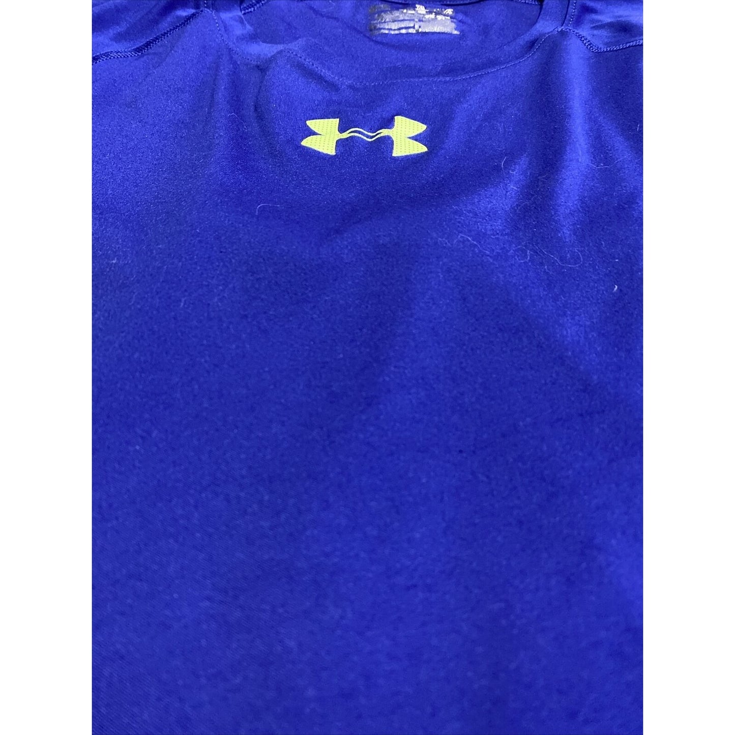 Under Armour Men’s XL Blue Neon Yellow Polyester Gym Training Athletic Shirt