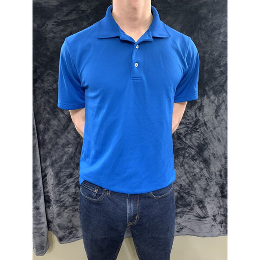 PGA Tour Airflux Men's Royal Blue Polyester Golf Polo Shirt MEDIUM