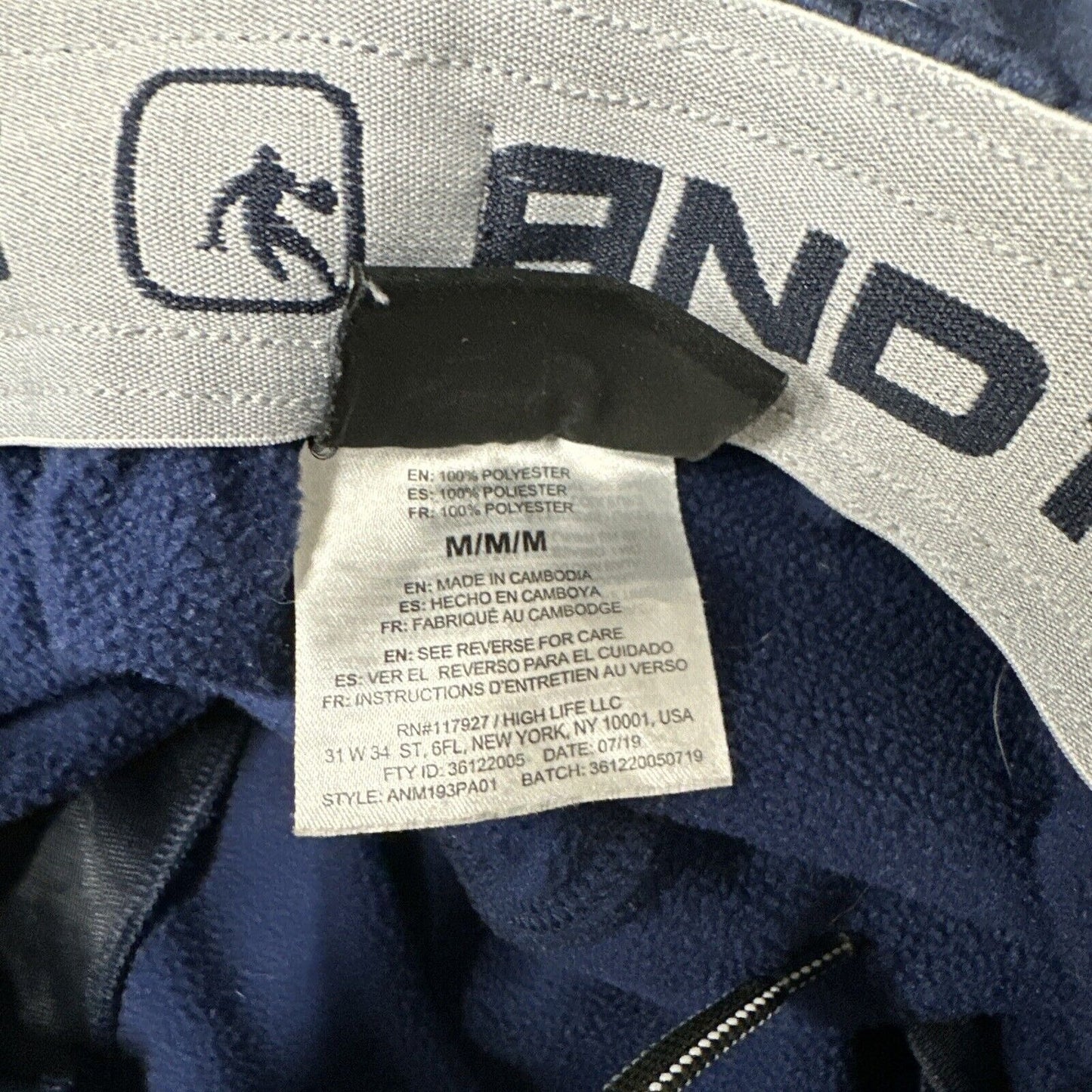 Men’s AND1 Dark Blue Medium Sweat Pants Polyester