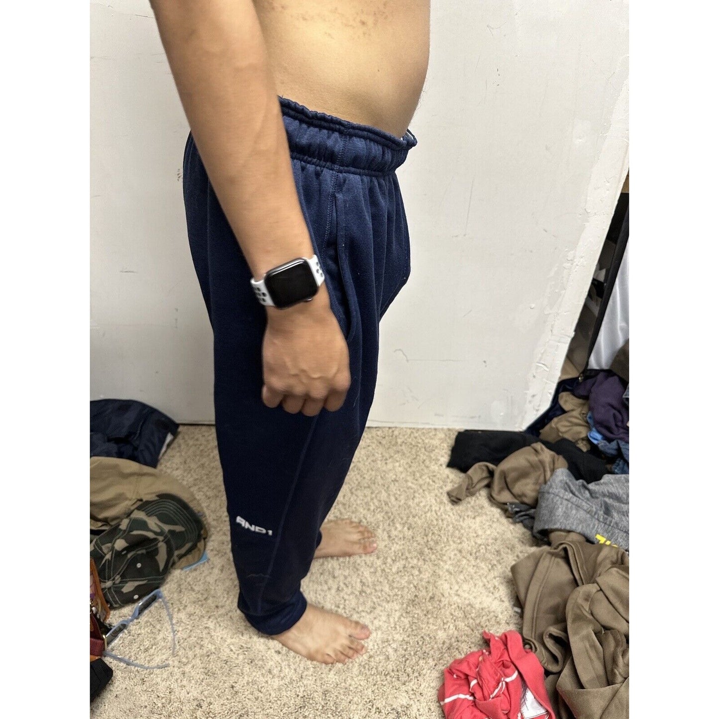 Men’s AND1 Dark Blue Medium Sweat Pants Polyester