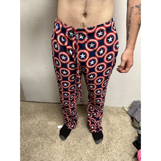 Men’s Marvel Captain America xL Flannel Lounge Wear Pajama Pants