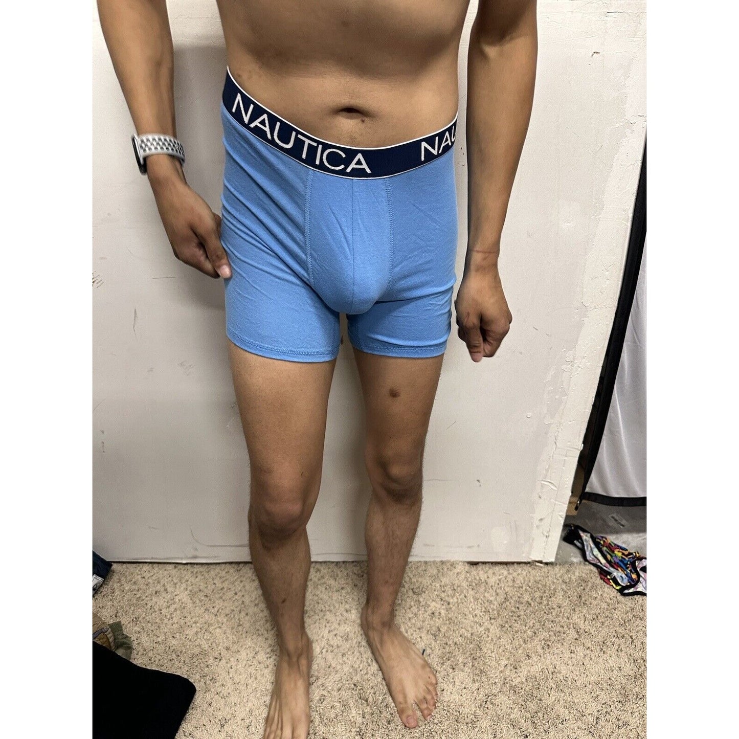 Men’s Nautica Light Blue Boxer Briefs Medium
