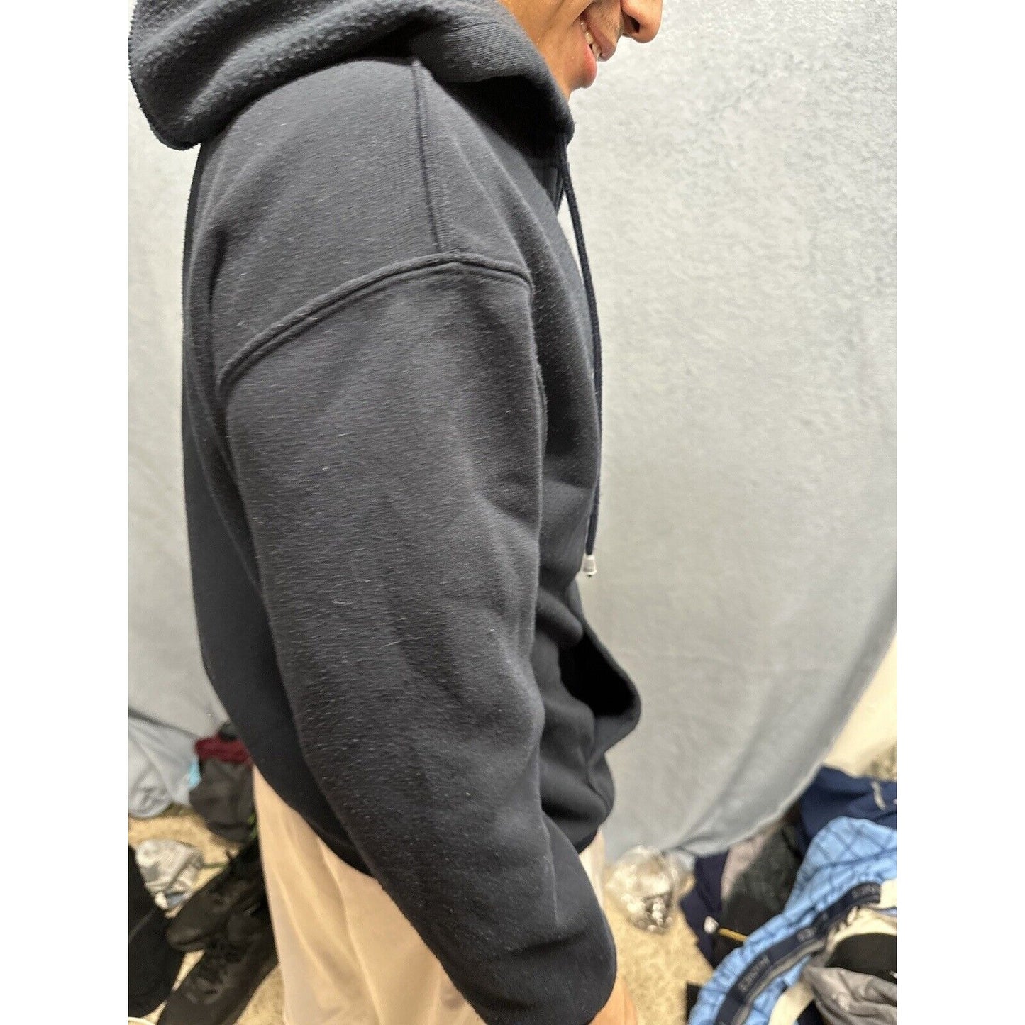 Men’s Dark Blue Full Zip Hoodie Las Vegas Medium DC Classic Polyester