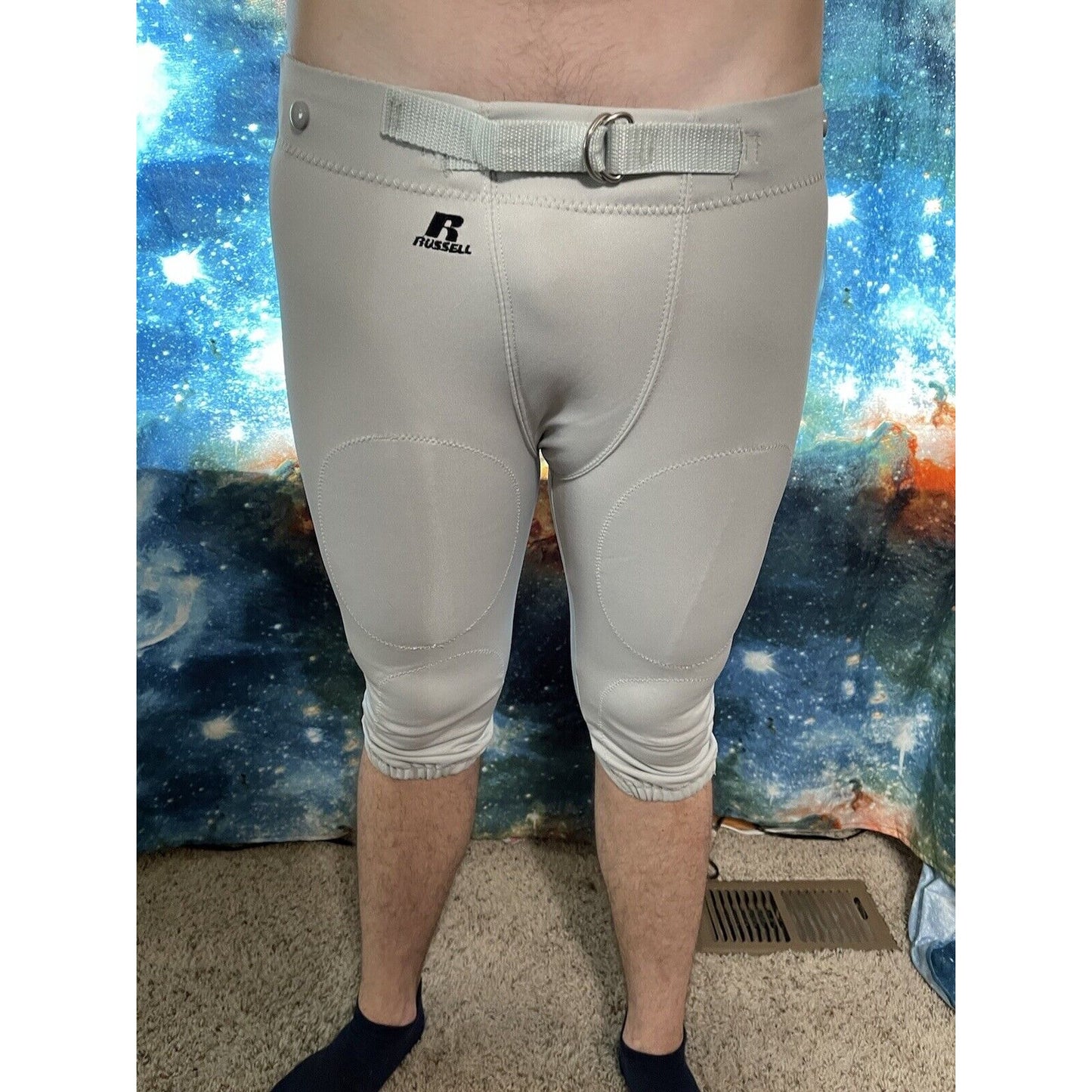 Russell Y2XL Youth Game Football Pants Gridiron Silver