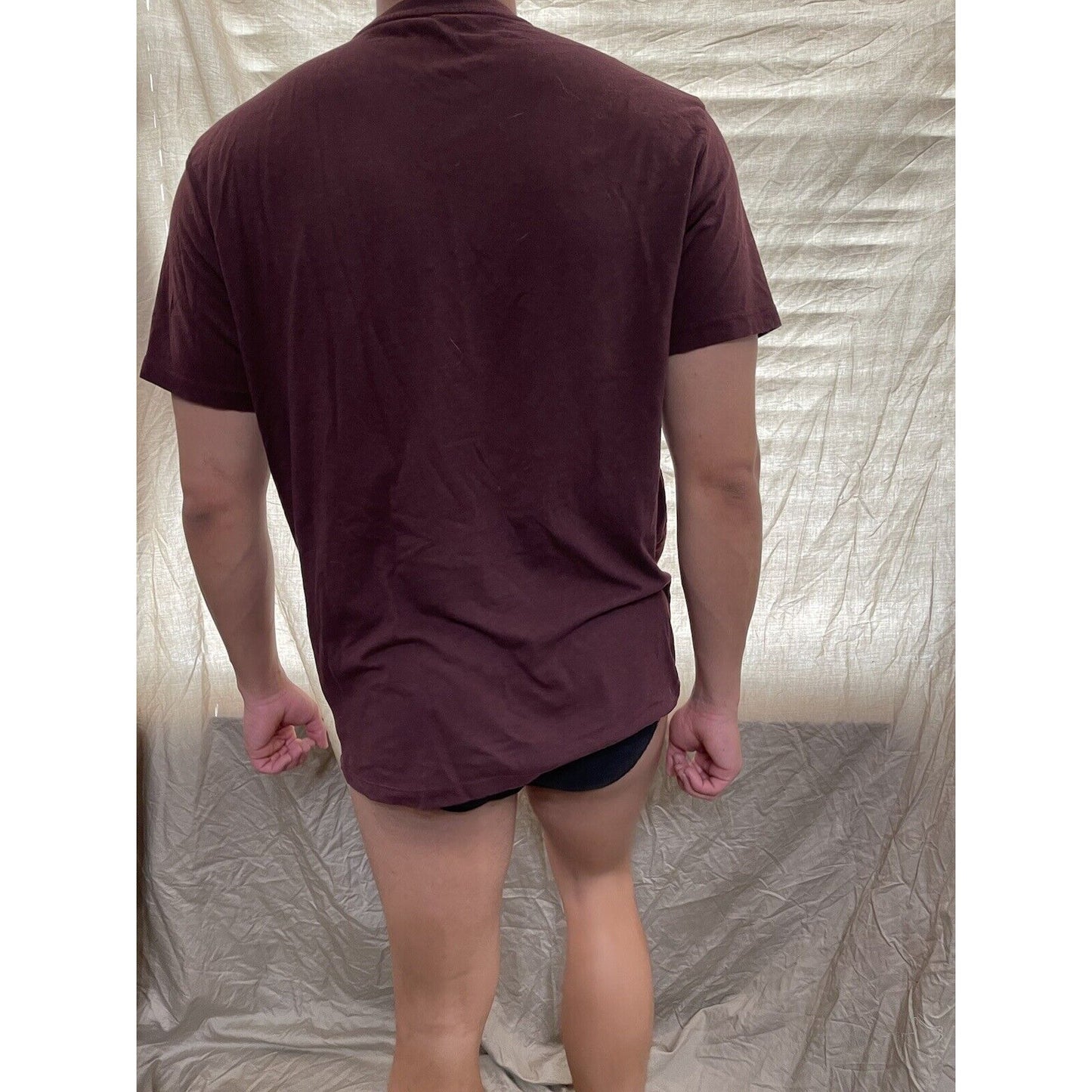 men's maroon american eagle medium standard fit t-shirt