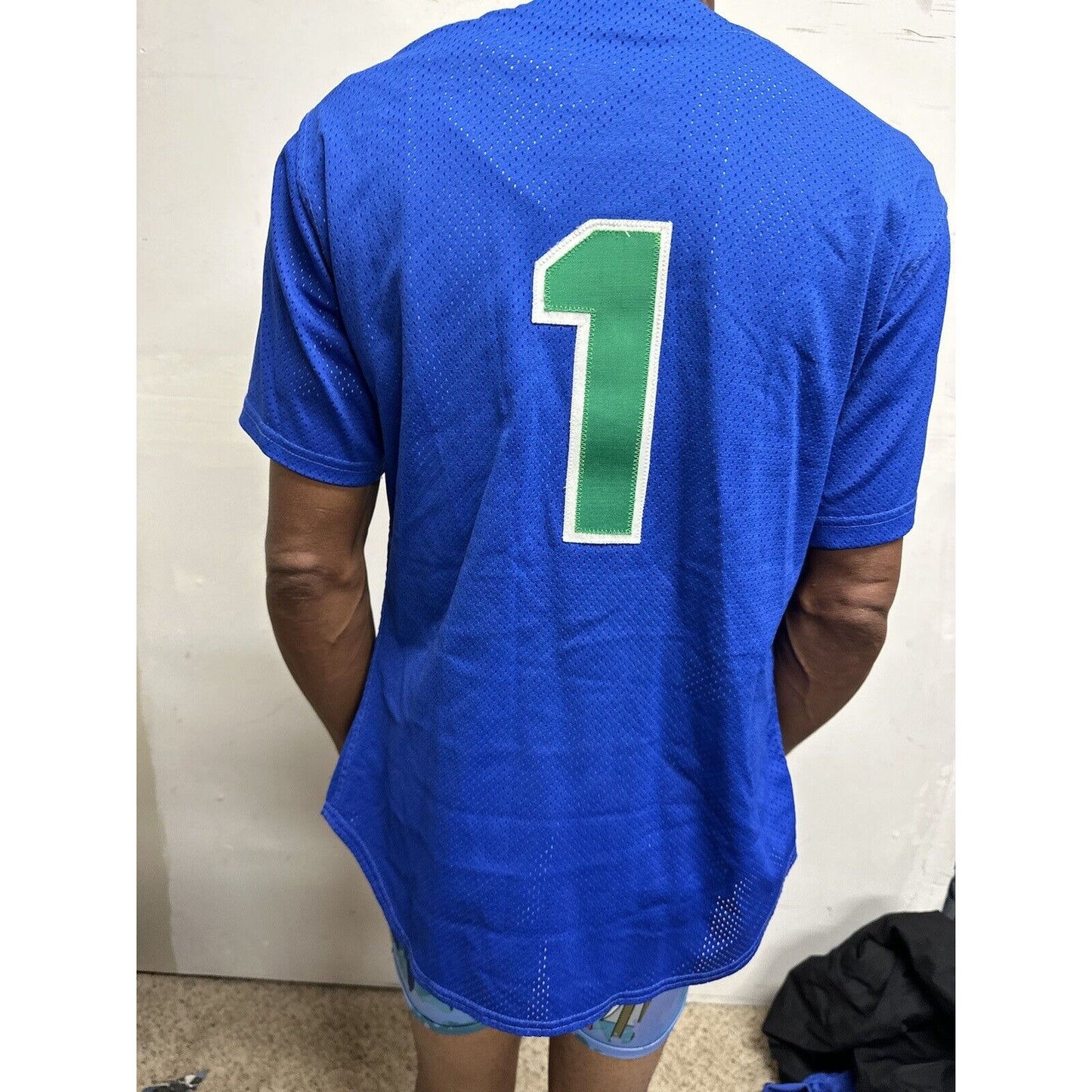 Men’s Victory Size 38 Blue Baseball Jersey Spartans