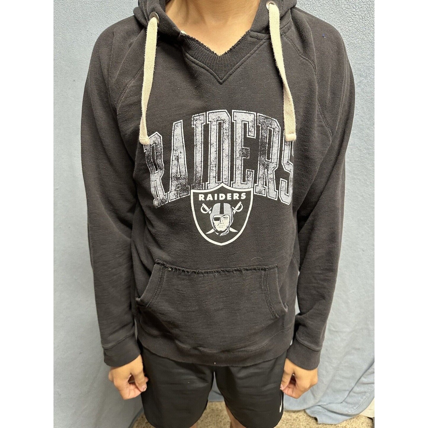 Men’s Black NFL Proline XL Fanatics Pullover Hoodie Raiders Football