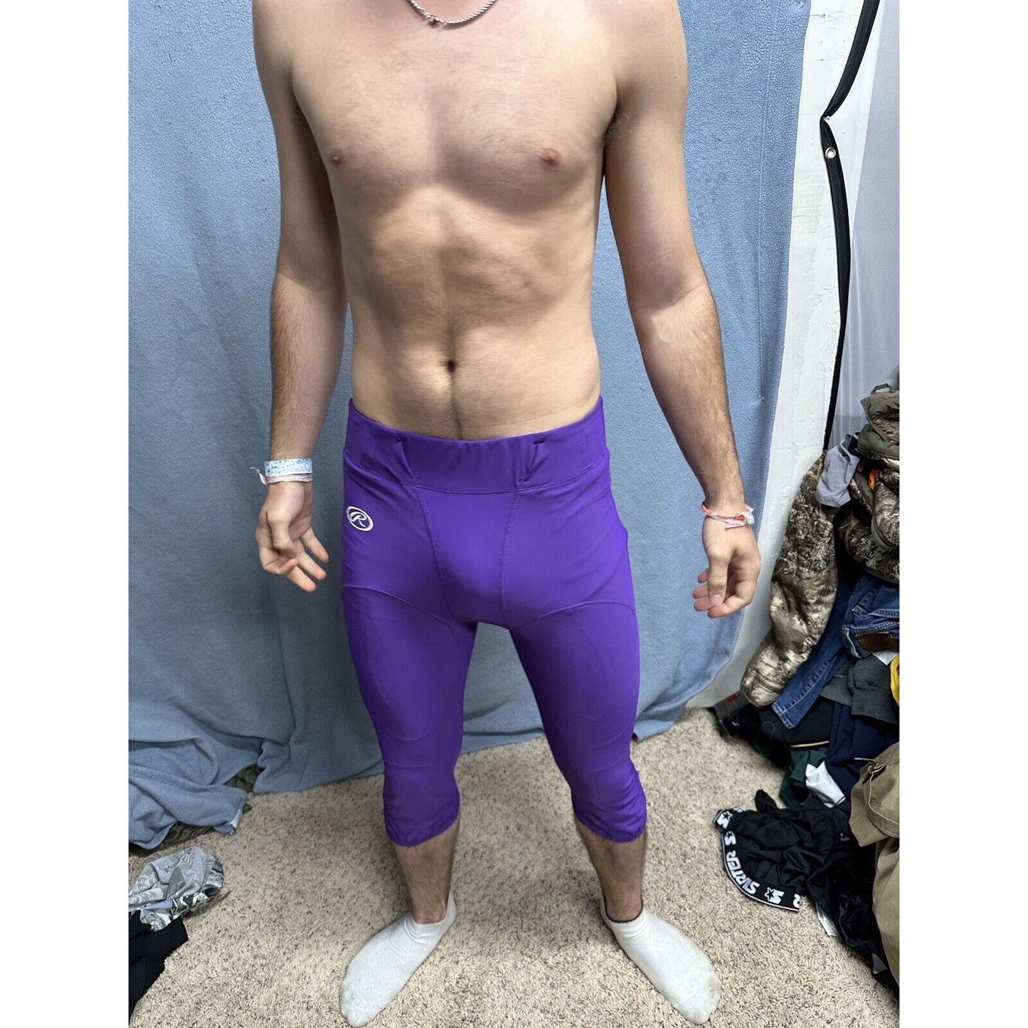 Men’s Rawlings Football Pants Medium Purple