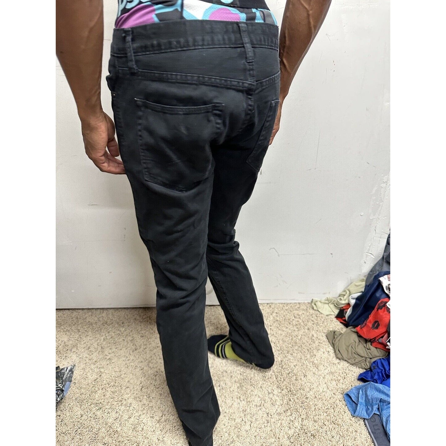 Men’s Black 30 X 34 American Eagle Slim Straight Jeans