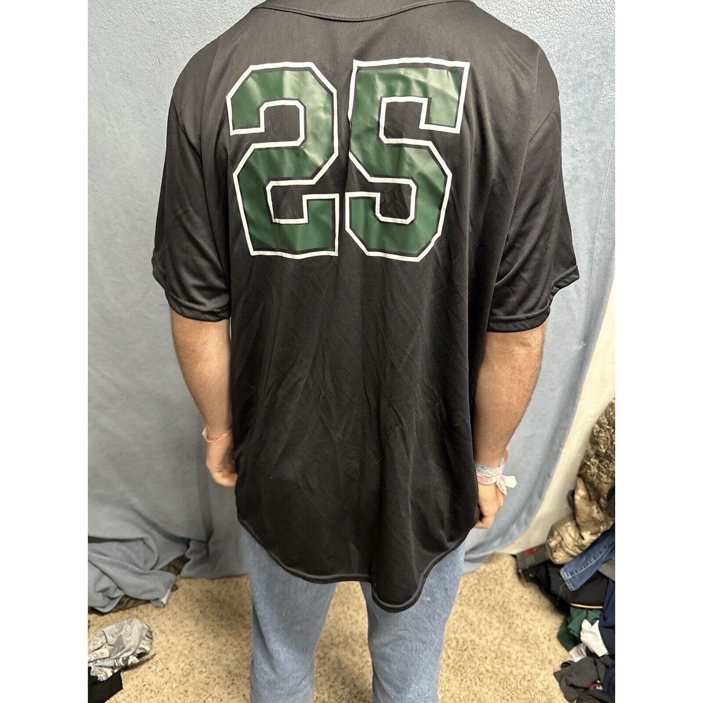 Men’s Augusta Sportswear Black Large Eagles Baseball Jersey