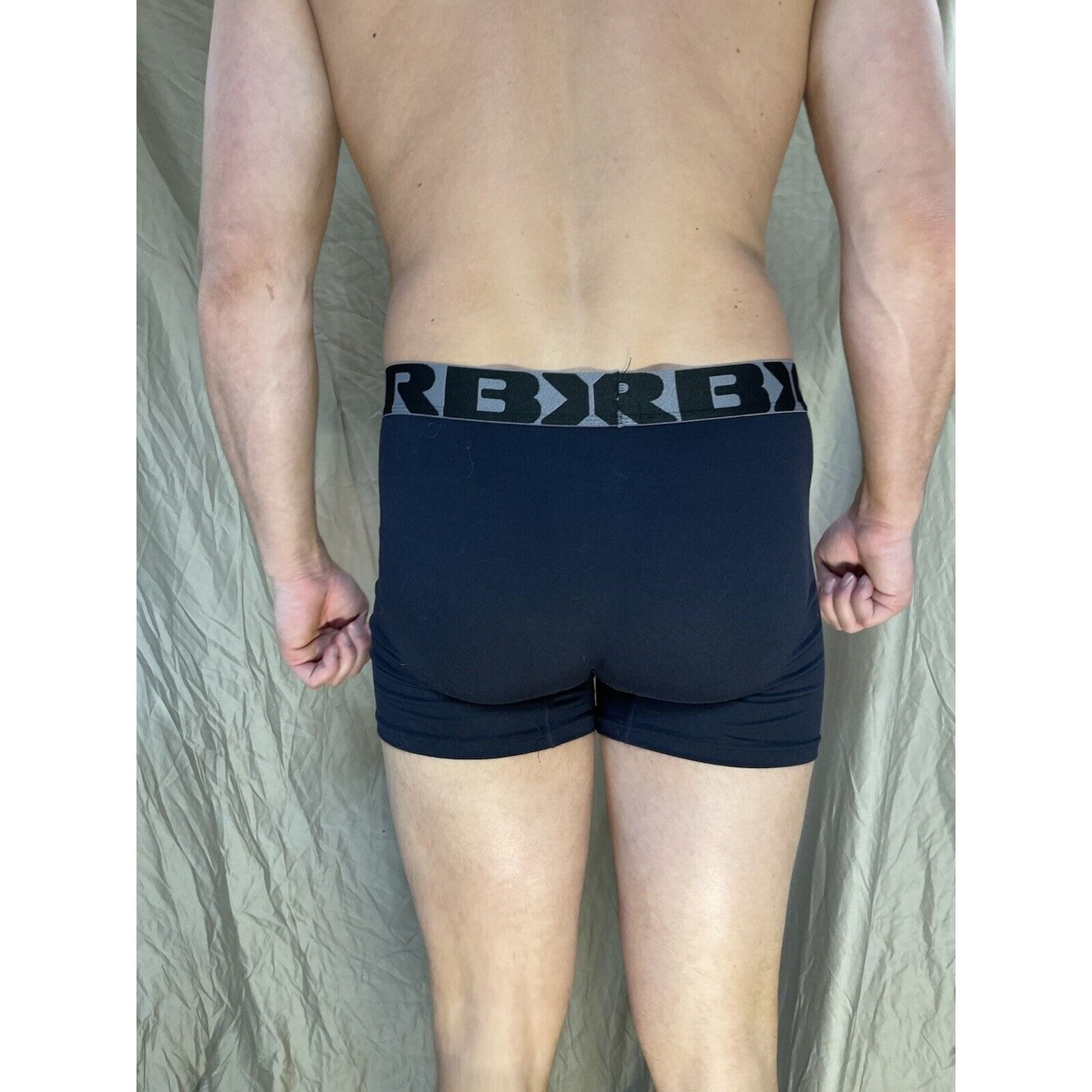 men's navy blue rbx large compression boxer briefs