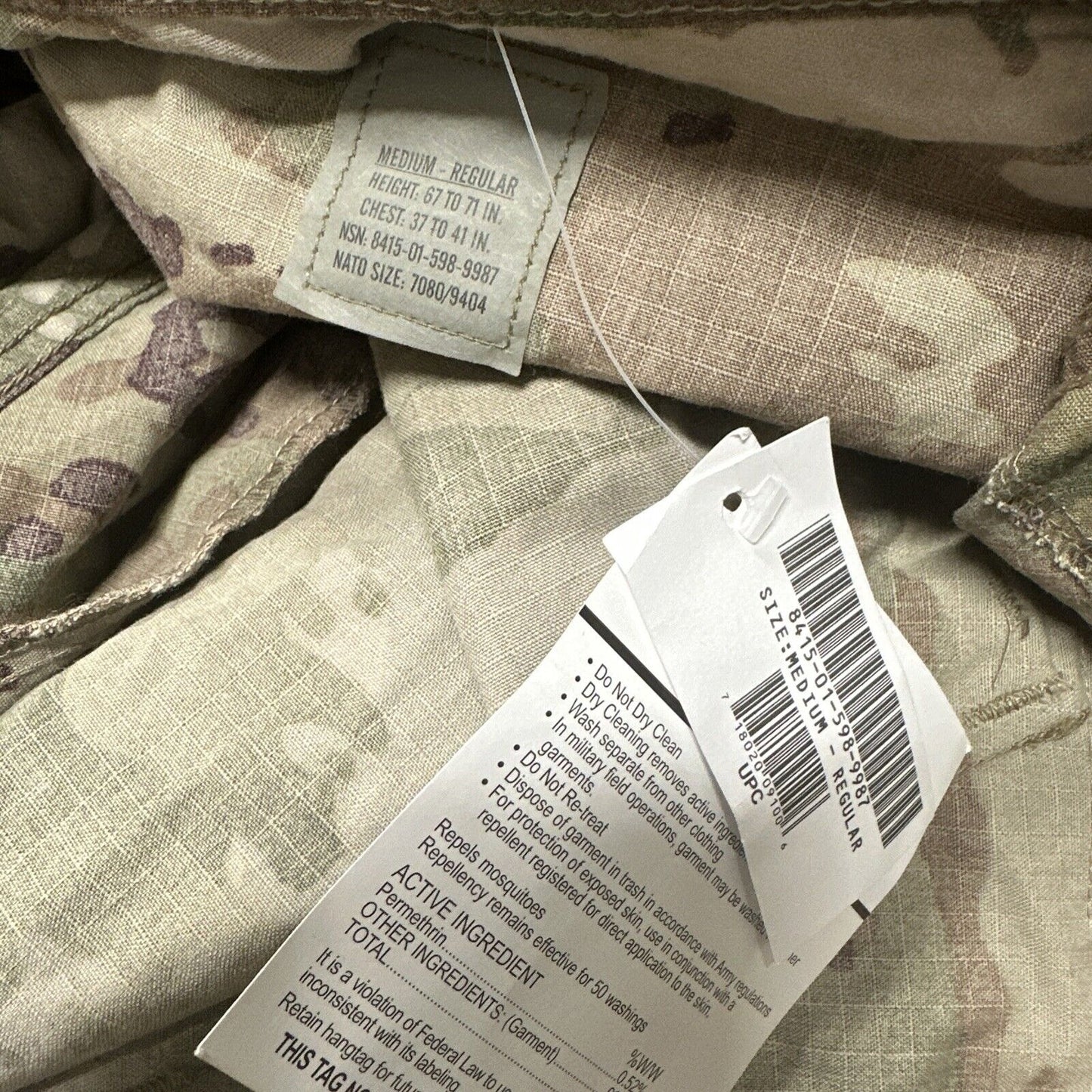 Men’s Ocp Top Specialist Rank Medium Regular Flame Resistant Army Combat Blouse
