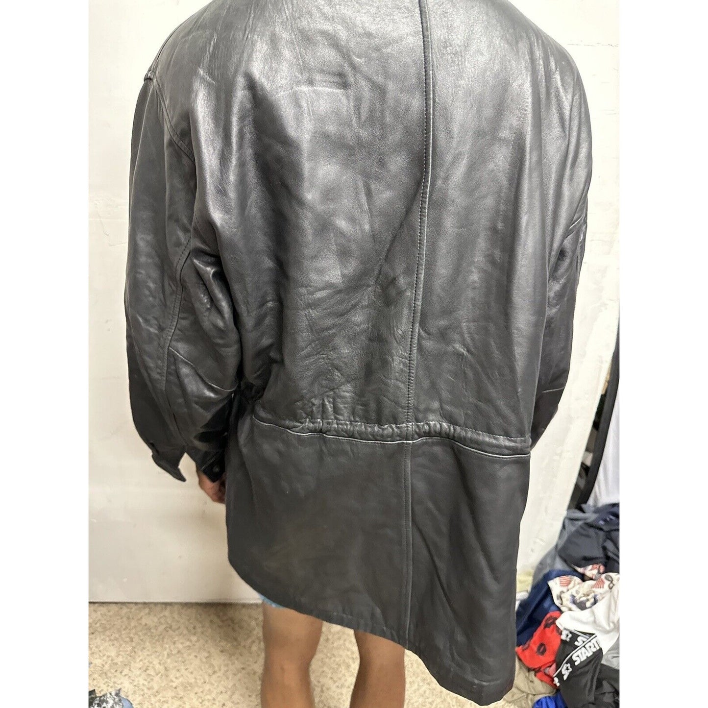 Men’s Large Black Bachrach Genuine Leather Jacket