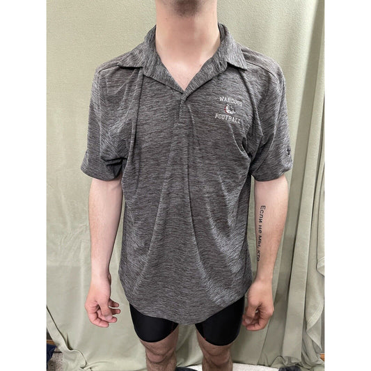 Under Armour Gray Loose Polo Heatgear Large Wardogs Football