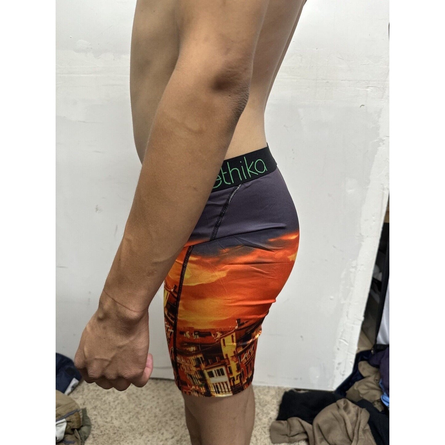 Men’s European Sunset Orange Ethika Large Boxer Briefs