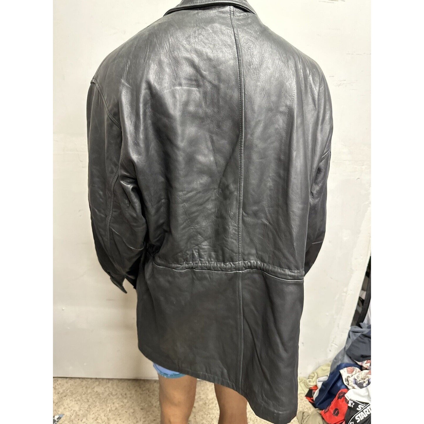 Men’s Large Black Bachrach Genuine Leather Jacket
