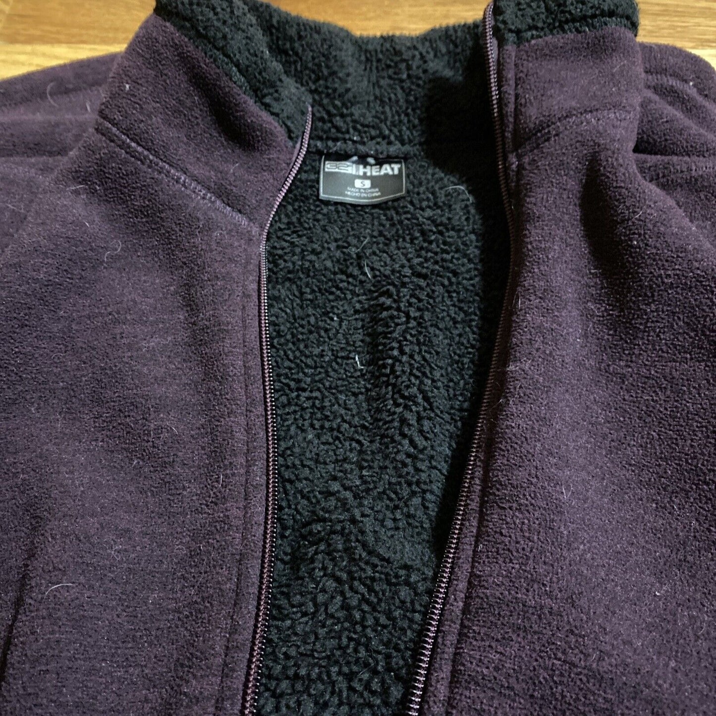 32 Degrees Heat Women’s Small Eggplant Purple Full-zip Polyester Fleece Jacket
