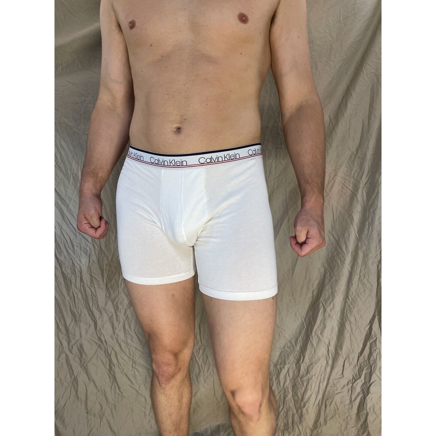 men's White calvin klein Extra large compression boxer briefs XL