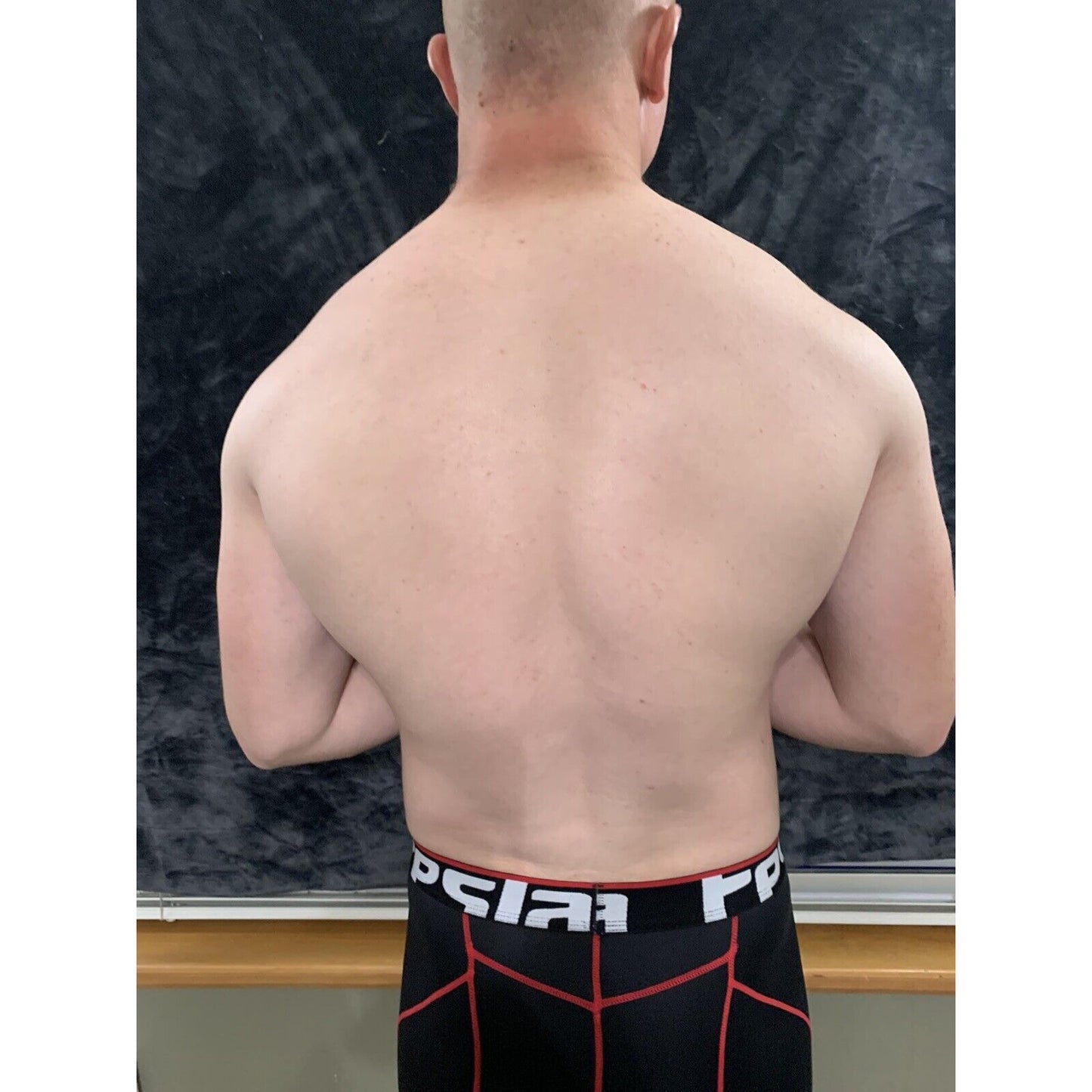 Men's Tesla Compression Running Cycling Performance Shorts Black Red XL