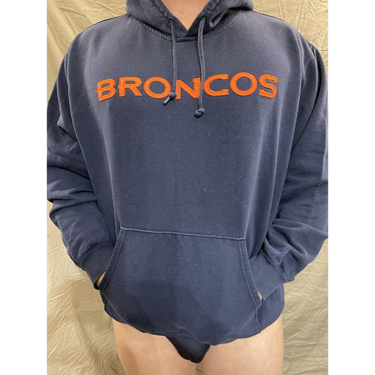 Men's Denver Broncos Pullover hoodie NFL Apparel fits like a loose medium