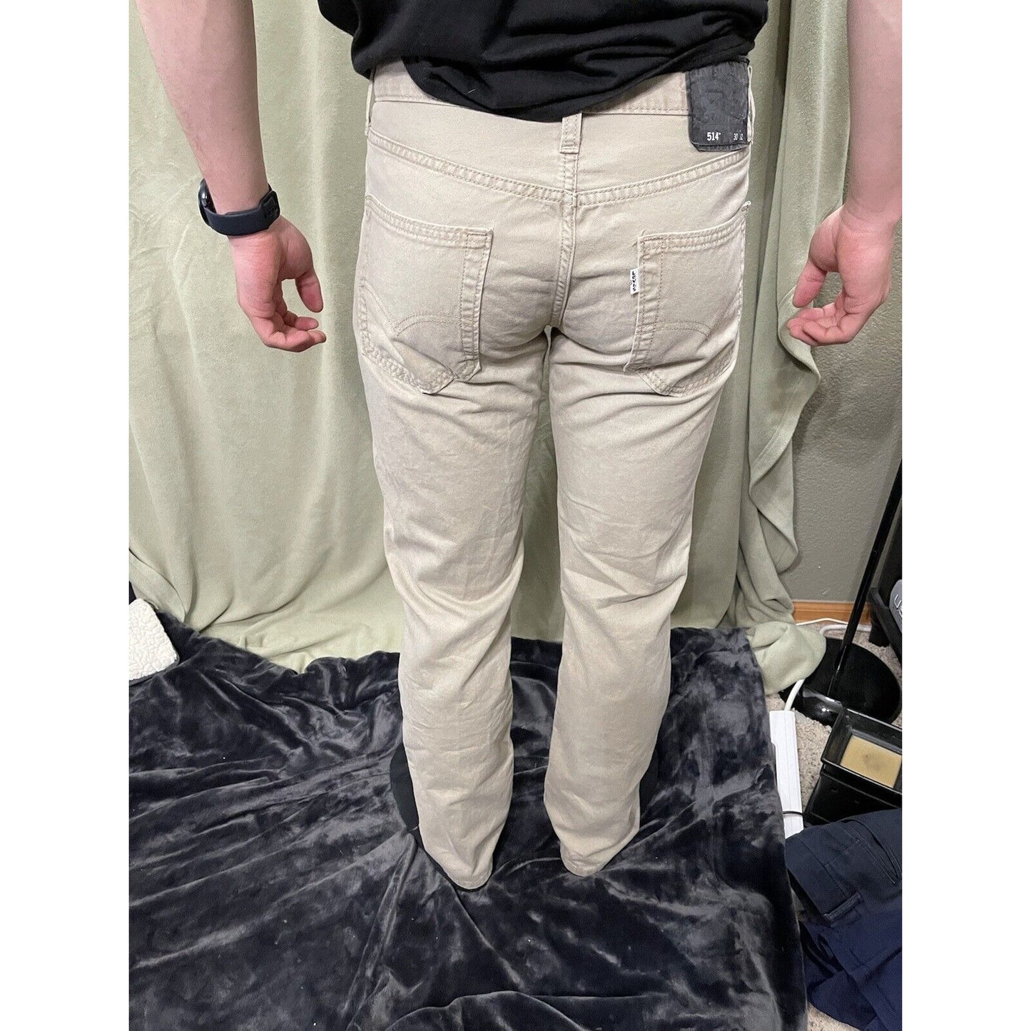 New Levi's 514 Men's 30 x 32 Tan/Khaki Cotton Straight-Fit Pants