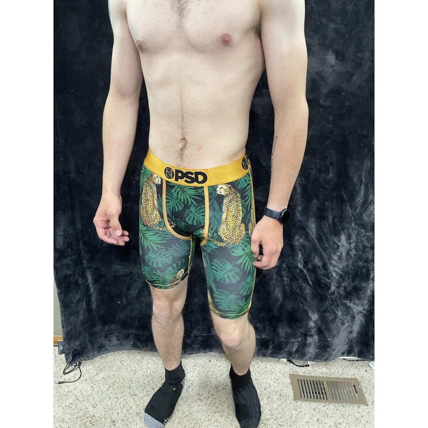 Men’s PSD Leopard Jungle Medium Boxer Briefs Multicolor