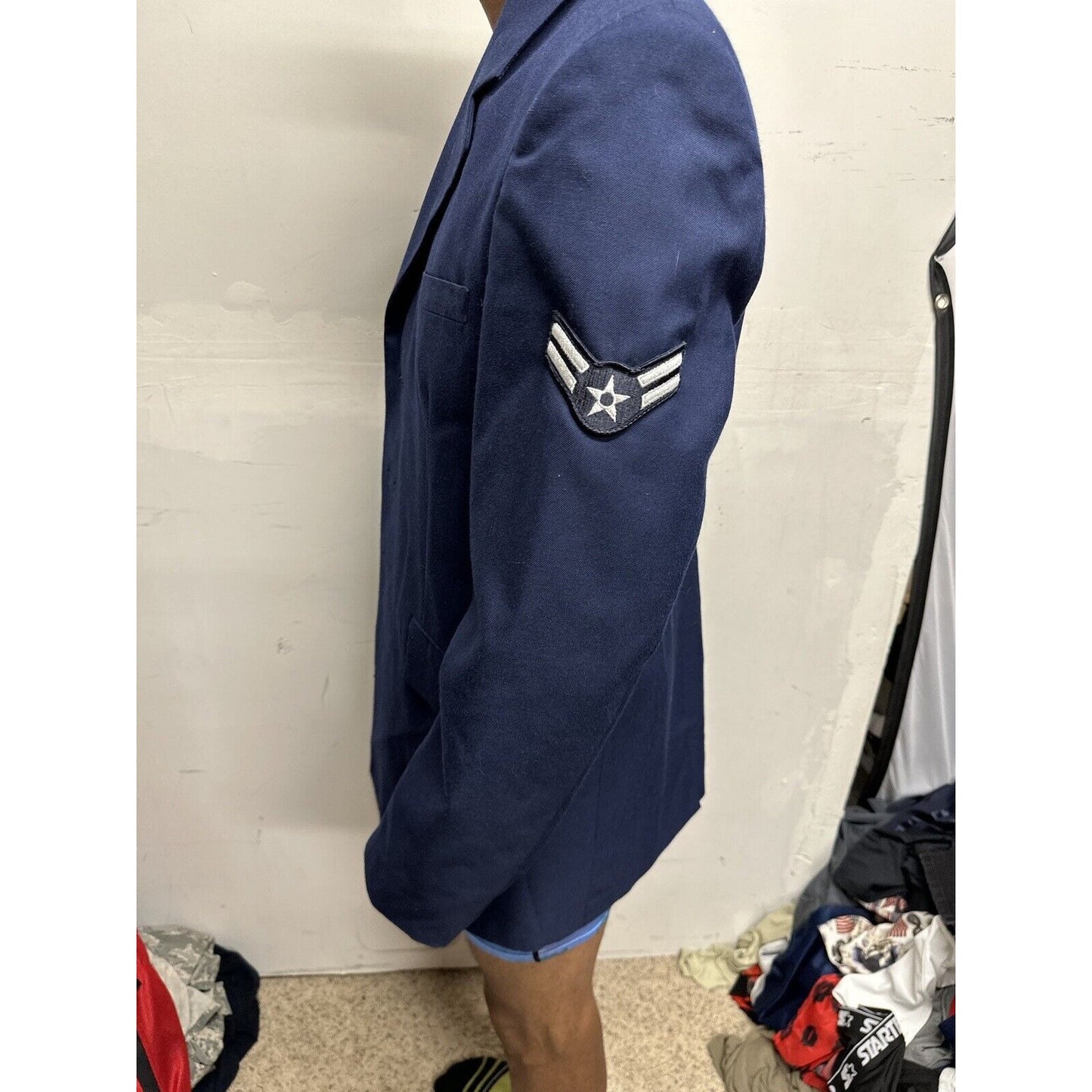 Men’s Air Force 40XL USAF Air Force Service Dress Coat Blue Enlisted Dscp
