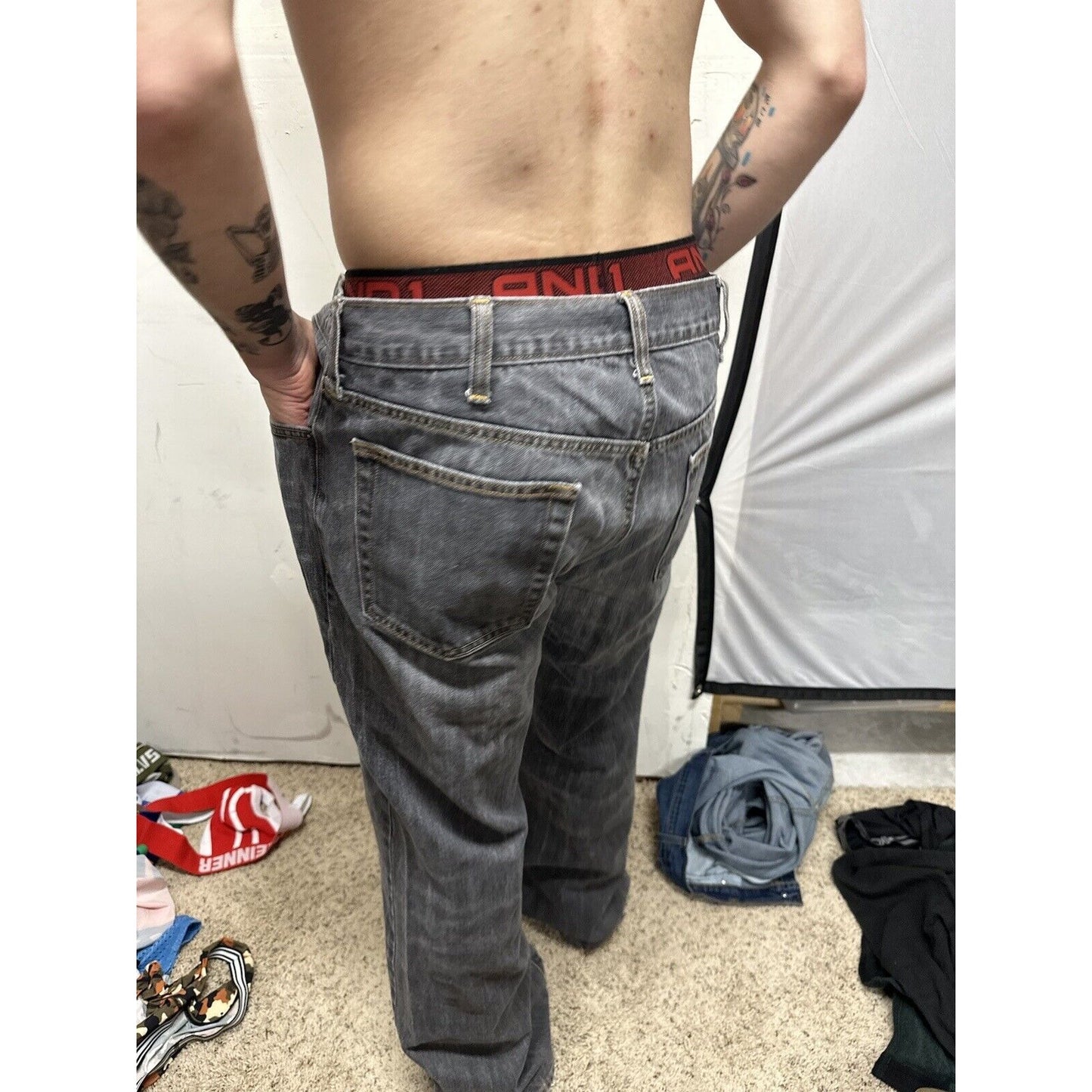 Men’s Gray Old Navy Boot Cut 36 X 32 Jeans