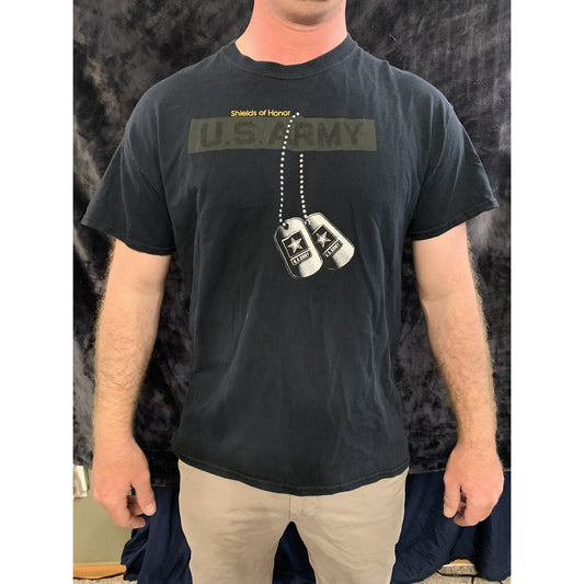 Gildan US Army Shields Of Honor Black Men’s Large Shirt