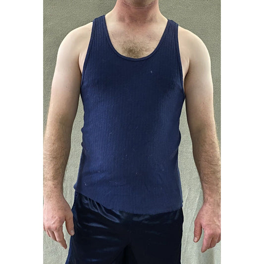 Fruit Of The Loom Men’s Large (42-44) Navy Blue Cotton Muscle Tank Top