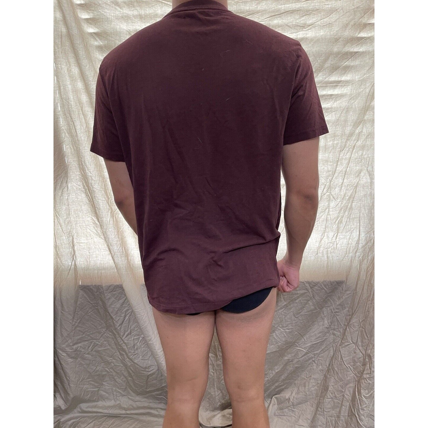 men's maroon american eagle medium standard fit t-shirt