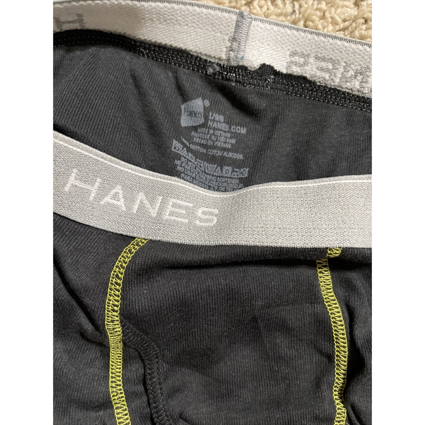 Boy’s Hanes Large Blue Boxer Briefs Black Band