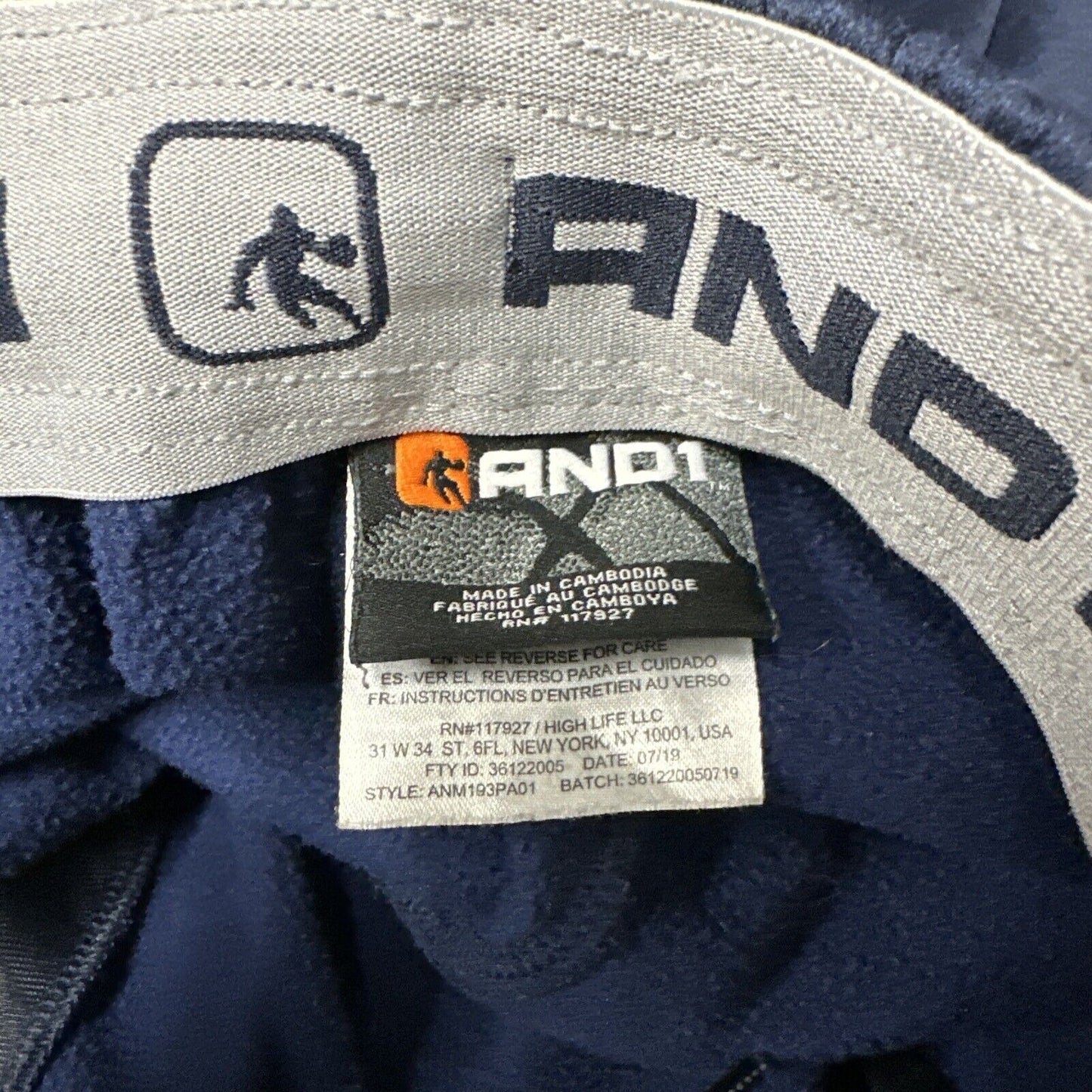Men’s AND1 Dark Blue Medium Sweat Pants Polyester