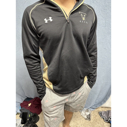 Men’s Black UCCS University Colorado Springs 1/4 Zip Pullover Jacket Medium