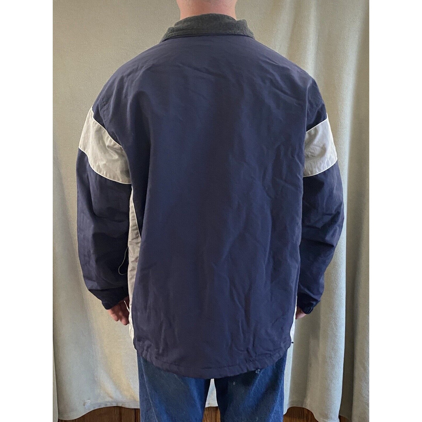 Old Navy Men’s Large Navy Blue Full-zip Varsity Jacket