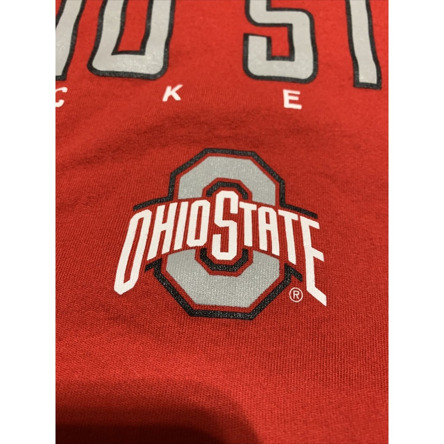Nike " The Nike Tee " Red/Heather Red Ohio State Buckeyes Short Sleeve Mens LG