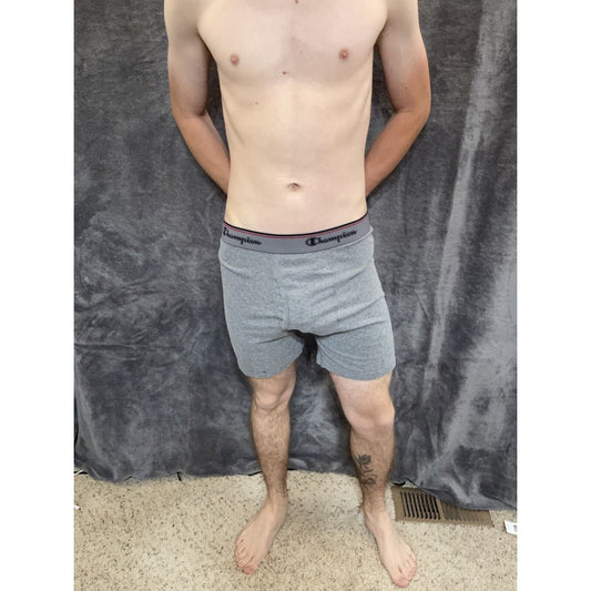 men's gray champion XL boxer briefs classic 5% spandex