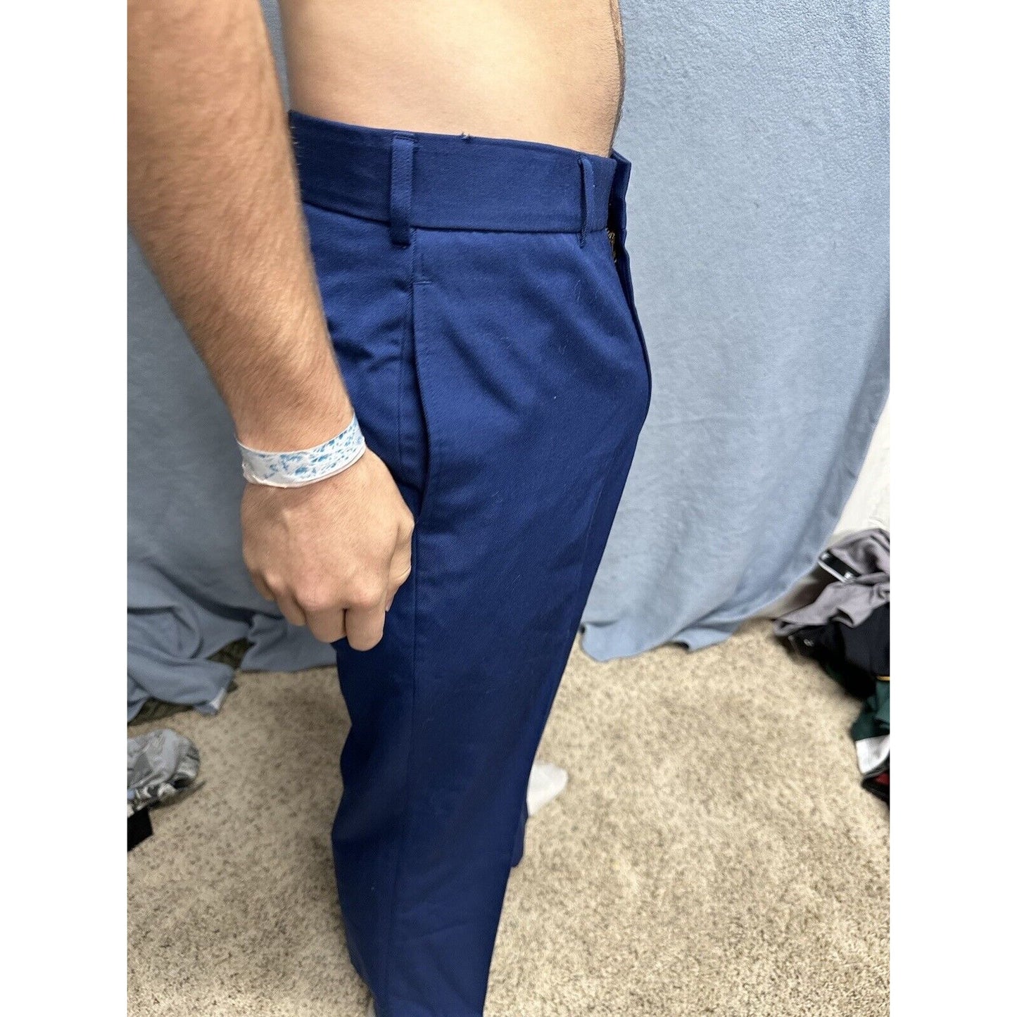 Men’s Usmc Trousers Uniform Pants Marines 33S Poly Wool Blue