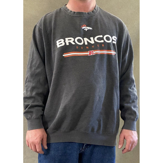 Vintage Denver Broncos NFL AFC 1990s NFL Team Apparel Men’s XL Gray Pullover